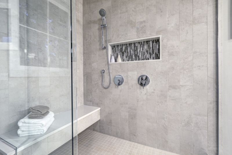 Rain Showerhead and Tile Finish